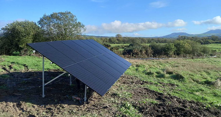 Home & Agri Energy team at work installing solar panels